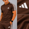 Adis Korik AeroFlex Brown Dri-Fit T-Shirt & Trouser Set