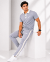 Nke Korik CollarFlex Ice Grey Premium Polo T-Shirt & Trouser Set