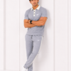 Nke Korik CollarFlex Ice Grey Premium Polo T-Shirt & Trouser Set