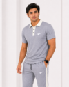 Nke Korik CollarFlex Ice Grey Premium Polo T-Shirt & Trouser Set