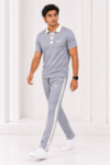 Nke Korik CollarFlex Ice Grey Premium Polo T-Shirt & Trouser Set