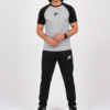 GB-1 Nke Korik UrbanFlex Grey Black Casual T-Shirt & Jogger Trouser Set