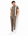 M Jrdn Korik UrbanFlex Taupe Premium Casual T-Shirt & Trouser Set