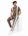 M Jrdn Korik UrbanFlex Taupe Premium Casual T-Shirt & Trouser Set