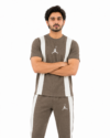 M Jrdn Korik UrbanFlex Taupe Premium Casual T-Shirt & Trouser Set