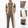 M Jrdn Korik UrbanFlex Taupe Premium Casual T-Shirt & Trouser Set