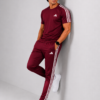 Adis Korik AeroFlex Maroon Dri-Fit T-Shirt & Trouser Set