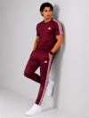 Adis Korik AeroFlex Maroon Dri-Fit T-Shirt & Trouser Set