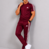 Adis Korik AeroFlex Maroon Dri-Fit T-Shirt & Trouser Set