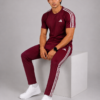 Adis Korik AeroFlex Maroon Dri-Fit T-Shirt & Trouser Set