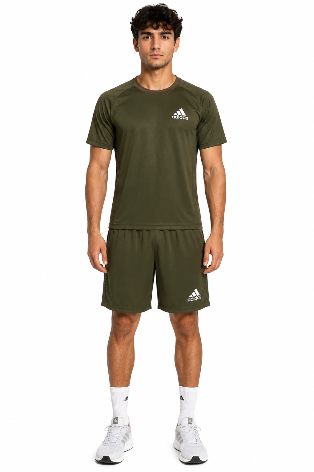 Adis Korik PitchFlex Olive Football Dri-Fit T-Shirt & Shorts Set