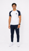 WN-3 Adis Korik UrbanFlex White Navy Casual T-Shirt & Trouser Set