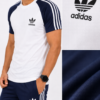 WN-4 Adis Korik UrbanFlex White Navy Casual T-Shirt & Trouser Set