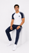 WN-5 Adis Korik UrbanFlex White Navy Casual T-Shirt & Trouser Set