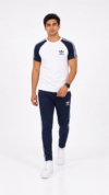 WN-7 Adis Korik UrbanFlex White Navy Casual T-Shirt & Trouser Set